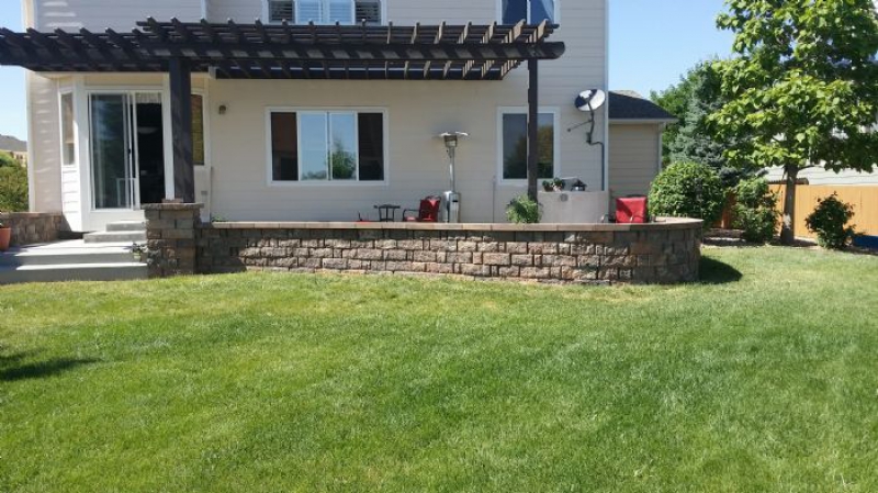Slice It Landscaping Project photo 10 - Fire pit and retaining wall