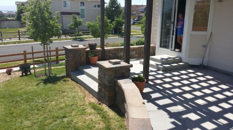 Slice It Landscaping Project photo 17 - Fire pit and retaining wall