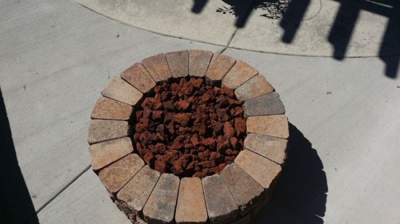 Slice It Landscaping Project photo 16 - Fire pit and retaining wall