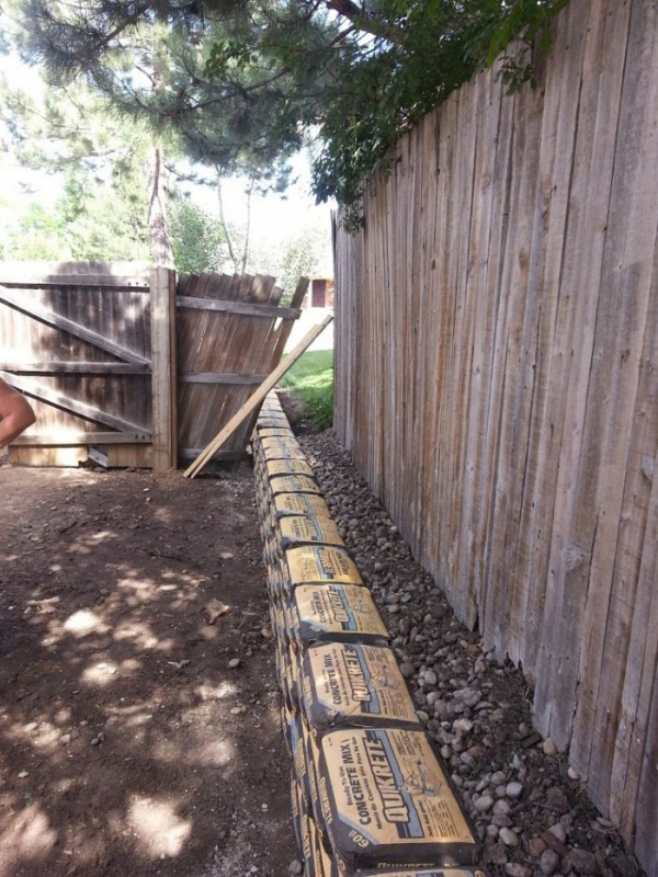 Slice It Landscaping Project photo 3 - Concrete bag retaining wall