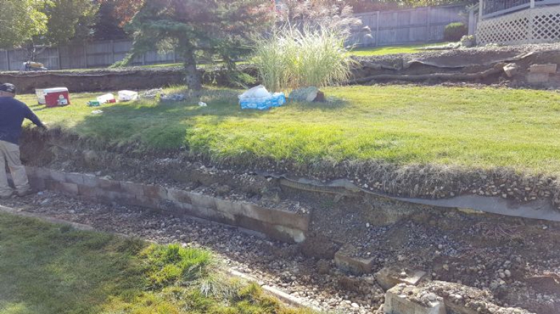 Slice It Landscaping Project photo 4 - Large Retaining Wall Replacement